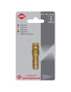AIRPRESS Enchufe de pezón Euro 9 mm (1) 2