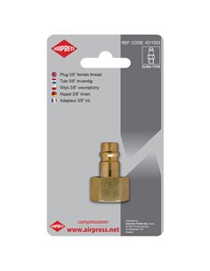 AIRPRESS Enchufe de pezón 3/8" Euro hembra (1) 2