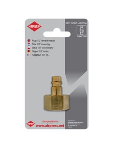 AIRPRESS Enchufe de pezón 1/2" Euro hembra (1) 2