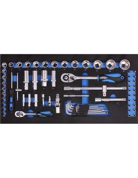 AIRPRESS Caja de herramientas Cromo Vanadio 97 piezas